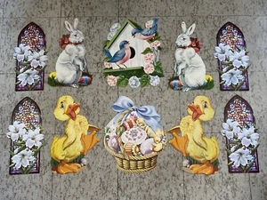 Lot Vintage Eureka Easter Die Cut Cutout Decorations - Picture 1 of 2