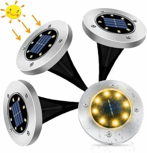Solar Garden Lights, kdorrku 8 LED Solar Powered Outdoor in-Ground Light - Picture 1 of 8