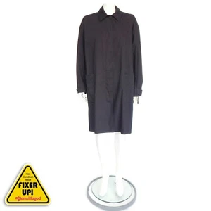 DKNY Classic Black Rain Jacket Trench Coat size Large (blemish) - 317 - Picture 1 of 8