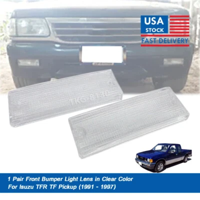 Lente transparente de luz de parachoques delantero para camioneta Isuzu TFR TF 1991 1992 1993-1997 Foto 1 de 4