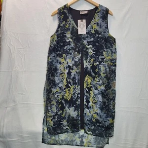 Label Leb Knee Length Shift Dress Women Size 12 Multicolour Sleeveless - Picture 1 of 10