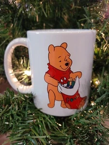 Winnie the Pooh Coffee Mugs, Christmas Winnie the Pooh Mugs - Picture 1 of 2