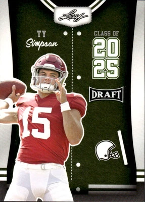 2023 Leaf Draft #85 Ty Simpson Alabama Crimson Tide - Image 1 of 2