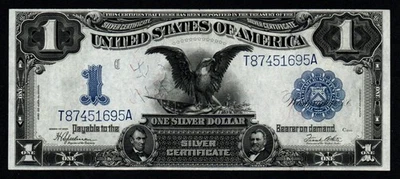 1899 $1 BLACK EAGLE Large Size Beautiful AU+/UNC Silver Certificate! - Image 1 of 2