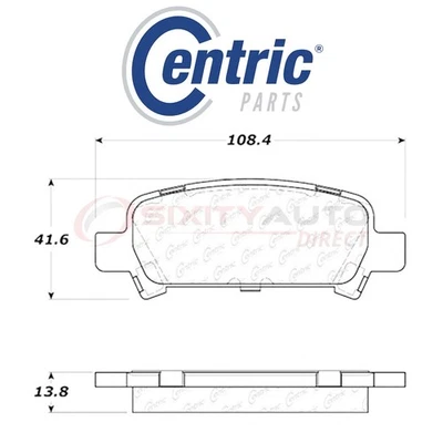 Centric C-TEK Metallic Disc Brake Pads for 2003-2006 Subaru Baja 2.5L H4 - qd Foto 1 de 4