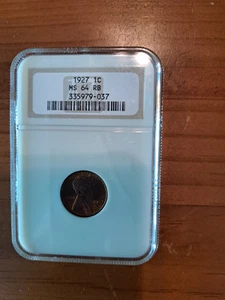 1927 NGC MS 64 RB Lincoln Cent - Picture 1 of 2