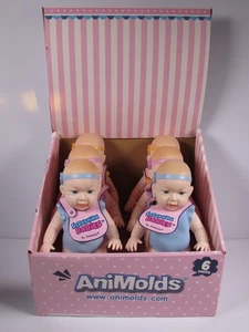PACK DE 6 ANIMOLDS BEBÉS GRITANDO NUEVOS EN CAJA DE EXHIBICIÓN AL POR MENOR - Imagen 1 de 8