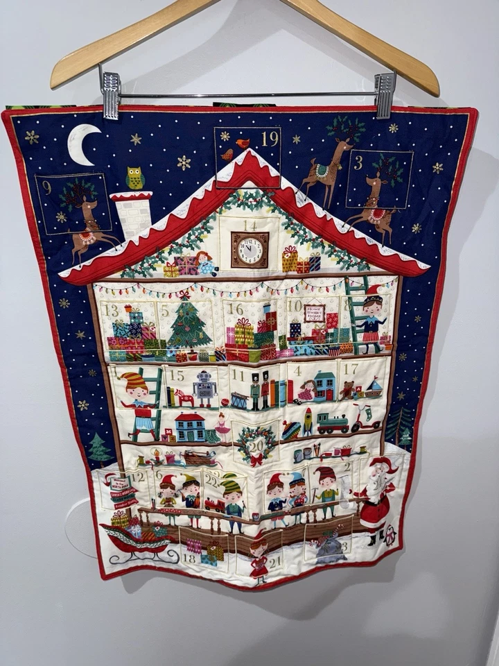 Christmas Advent Calendar Santa's Workshop 21x27” EUC N - Image 1 of 4