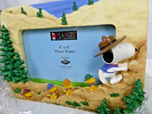 Westland Peanuts Collection 4" x 6" Photo Frame Snoopy Mountain Hiking #8380 NIB - Picture 1 of 6