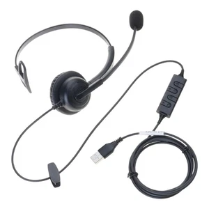 Professional USB Single Ear Headset Microphone Noise Cancelling with Clear Sound - Picture 1 of 12