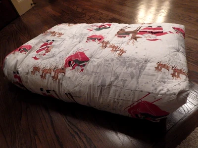 Edredón Pottery Barn Kids Heritage blanco Santa Twin - ¡Navidad! Foto 1 de 4