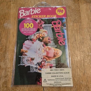 Libro de pegatinas Barbie en bolsa reutilizable 1996 más de 100 pegatinas C26 #1 Mello Smello - Imagen 1 de 6