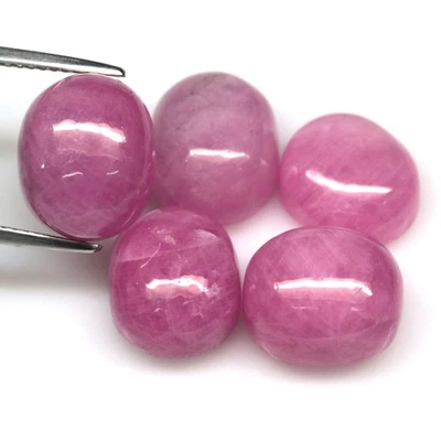 53.78 CT. 5Pcs Heated Pink Ruby Madagascar Oval Cabochon - Image 1 of 4