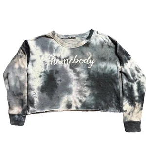 Strick Riot Cropped Batik Homebody Rundhalsausschnitt Pullover Junior Größe Medium - Bild 1 von 8