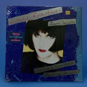 Linda Ronstadt Aaron Neville Cry Like A Rainstorm Lp Vinyl 1989 Elektra RARE HTF - Picture 1 of 5
