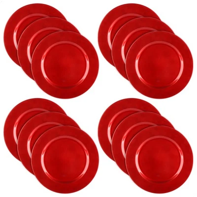 12x glänzende Platzteller - wiederverwendbare Unterteller als Tischdekoration - Bild 1 von 4