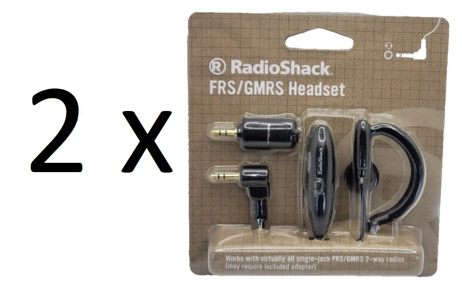RadioShack 2-way Radio Hands Headset Vox Push-to-talk Inline Mic 2100183