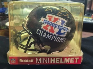 Pittsburgh Steelers SB XL firmado autógrafo mini casco Larry Foote certificado de autenticidad - Imagen 1 de 5