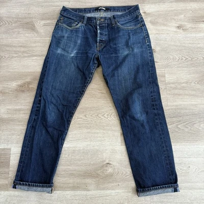 Baldwin Henley Slim Japan Selvedge Jeans USA Made 33x28 Mens Blue Denim Straight - Image 1 of 4