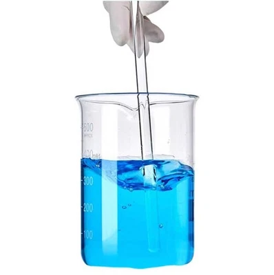 Juego completo: varillas de desviación de vidrio de 10 piezas para suministros de laboratorio de química aprox. Foto 1 de 4