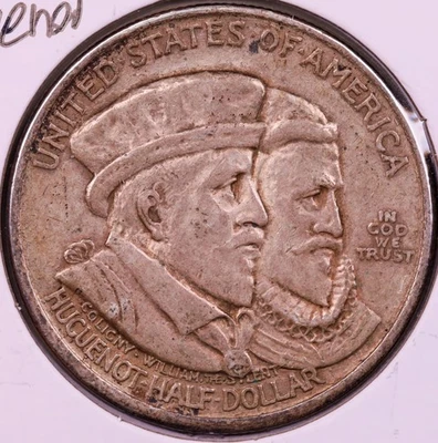 1924-P Huguenot Commemorative Half Dollar VF+ ***RARE ORIGINAL COIN*** - Image 1 of 2