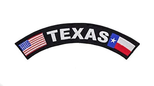 Texas Iron on Top Rocker Large Patch for Jackets - Picture 1 of 2