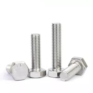 M10 x 1.0/1.25mm FINE PITCH HEX BOLTS HEXAGON HEAD SCREWS A2 STAINLESS STEEL - Picture 1 of 5