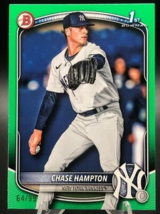 Chase Hampton 2025 Bowman 1st Green /99 Prospect Card #BP-57 Yankees - Picture 1 of 7