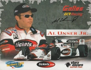 2000 Al Unser, Jr. signed Tickets Oldsmobile G-Force Indy Car Hero Card - Imagen 1 de 2