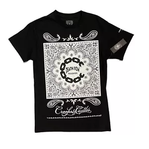 Crooks & Castles Death Row Chair Bandana Black White Graphic T-Shirt Size Small - Bild 1 von 6