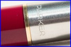 Um 1960er Parker 45 GT Classic Füller Burgundy Epoxidharz mit Medium Goldfeder 