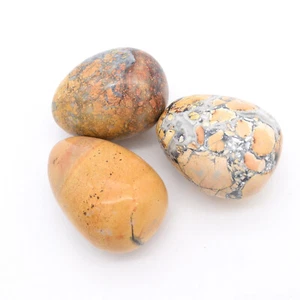 Maligano Jasper 3x Tumbled Stones 25x35mm - Picture 1 of 2