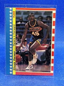 1987 Fleer Basketball Sticker Chuck Person #10 Pacers