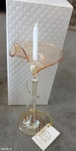 2 Portacandela Vetro Elegante. Fiore. - Foto 1 di 2