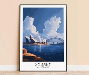 Sydney Print - Sydney Australia Travel Wall Hanging - Picture 1 of 4