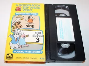 A Golden Book Step Ahead Video: Working with Words/Numbers (VHS, 1989) - Picture 1 of 2