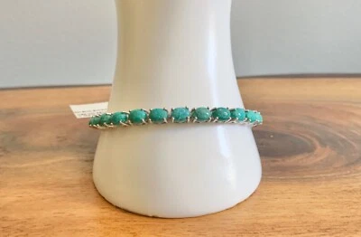 Pulsera Sierra Nevada Turquesa Caballo de Mar en Platino Sobre SS - 8 pulgadas Foto 1 de 4