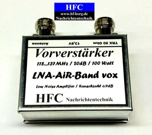 LNA-AIR-Band VOX Vorverstärker 118...137 MHz / 100 Watt Weißblechgehäuse (5046) - Picture 1 of 2