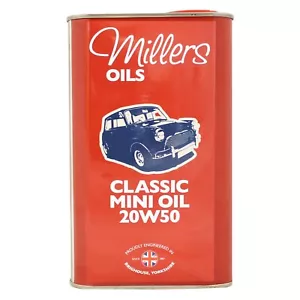 Millers Oils Classic Mini Oil 20W-50 Mineral Engine & Gear Oil 20w50 1L 1 Litre - Picture 1 of 6