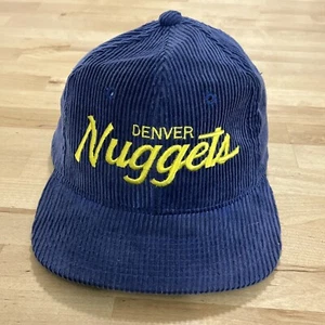 VTG Denver Nuggets Sports Specialties Script CORDUROY Snapback Hat Cap NBA - Picture 1 of 16