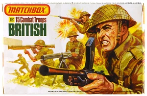 1983 Original Matchbox # P-6002 WWII British Infantry - 15 54mm figures - mib - Picture 1 of 4