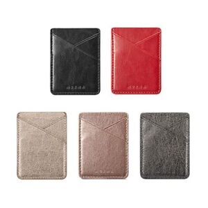 Ultra Slim Leather Holder Wallet Credit Pocket Adhesive Sti