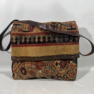 Bolso Raro De Colección Alfombra Bolso Cartera Años 70 The Berkeley Bolso Boho Tejido Tapiz Defecto - Imagen 1 de 14