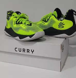 Under Armour Curry HOVR Splash 3 Men's 9 Volt Green Black Basketball Shoes LE - Picture 1 of 23