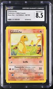 Salamèche (Charmander) 46/102 ~ 1st Edition Base Set (French) ~ CGC 8.5 NM/MINT! - Picture 1 of 2