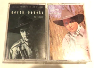 Lot 2 Garth Brooks Cassettes- Garth Brooks & No Fences-Liberty & Capitol - Picture 1 of 6