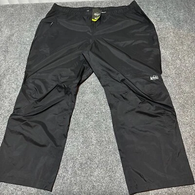 NEW REI Rain Pants Womens 3XL Black Pull On Waterproof Breathable Windproof - Image 1 of 4