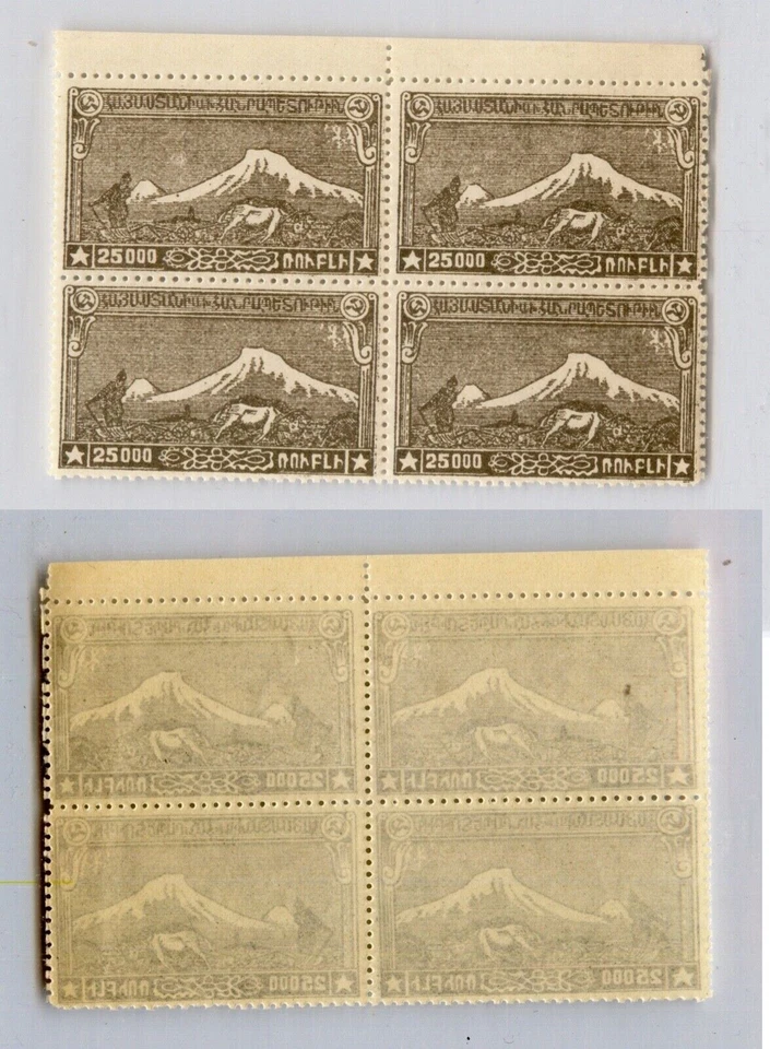 Armenia 🇦🇲 1921 SC 294 mint block of 4. rtb6514 - Image 1 of 1