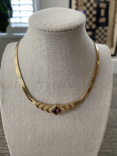 Collana Christian Dior vintage cristallo viola