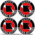 EGYPT SCUBA DIVING Flag-Egyptian Map Shape 50mm (2") Circular Stickers Decals x4